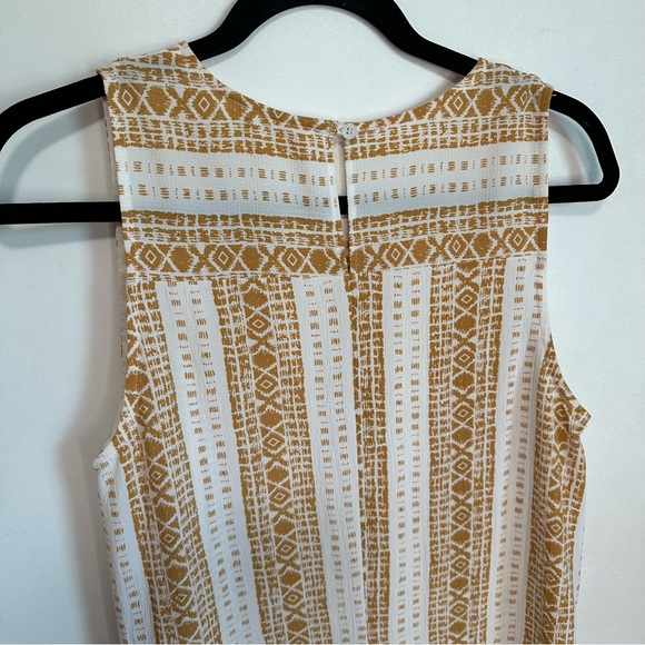 Sophie Rue Yellow Aztec Stripe Tunic Tank Size Medium - Picture 4 of 6